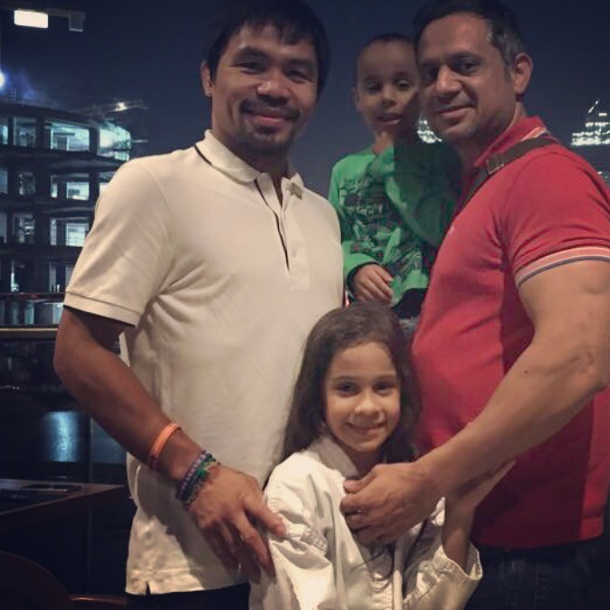 Arif Mirza with Manny Pacquiao
